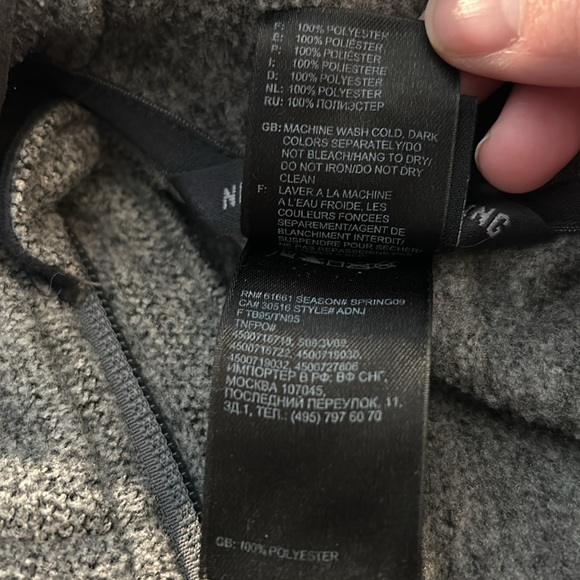 THE NORTH FACE - fleece jacket full zipper front grey long sleeve size small - Picture 11 of 11